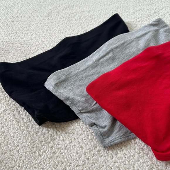 H&M 3 pack of tube top (Red/black/gray) - Picture 2 of 3